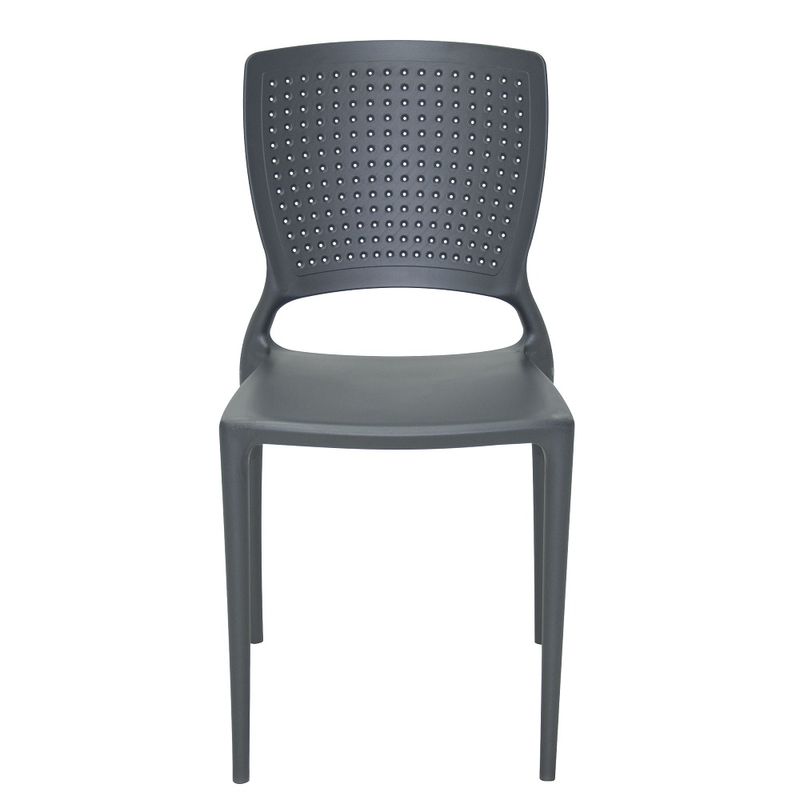 Conjuntode4CadeirasPlasticasTramontinaSafiraGrafite