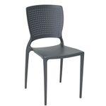 Conjuntode4CadeirasPlasticasTramontinaSafiraGrafite