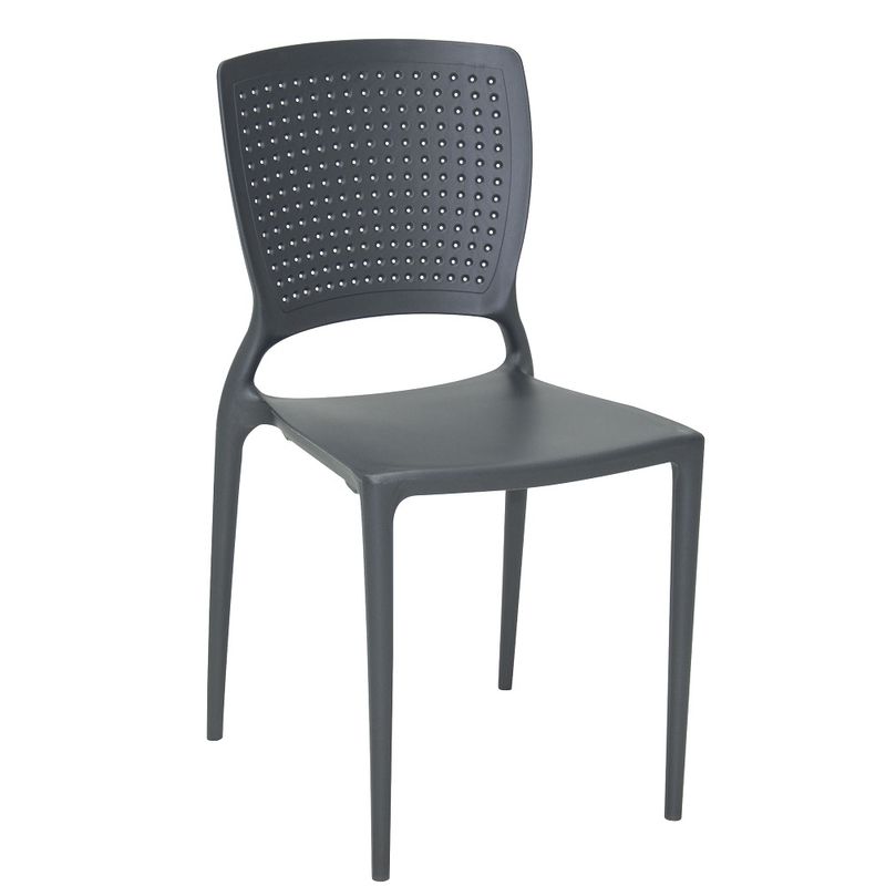 Conjuntode4CadeirasPlasticasTramontinaSafiraGrafite