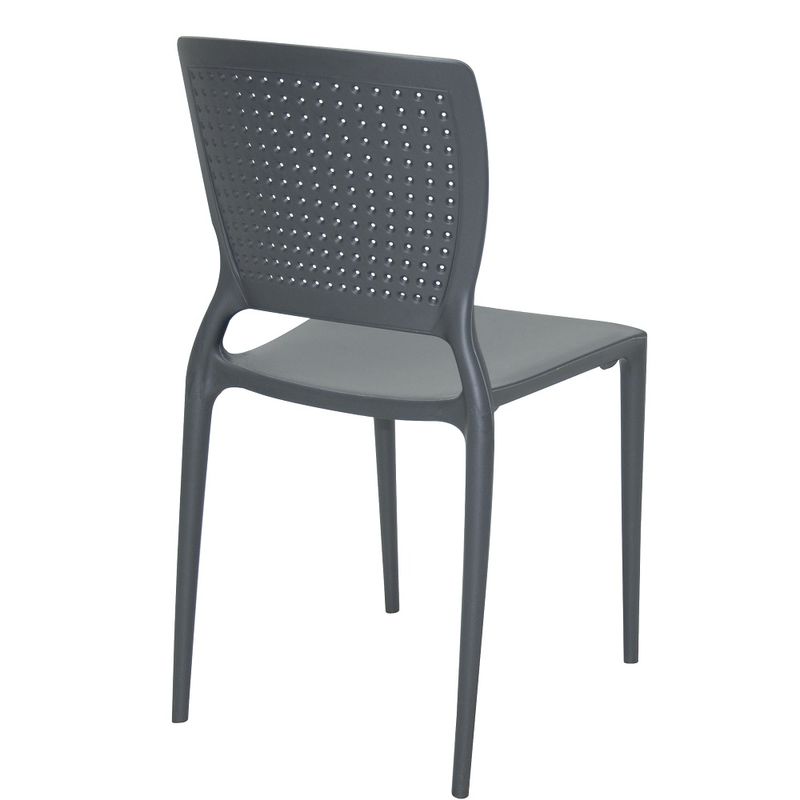 Conjuntode4CadeirasPlasticasTramontinaSafiraGrafite