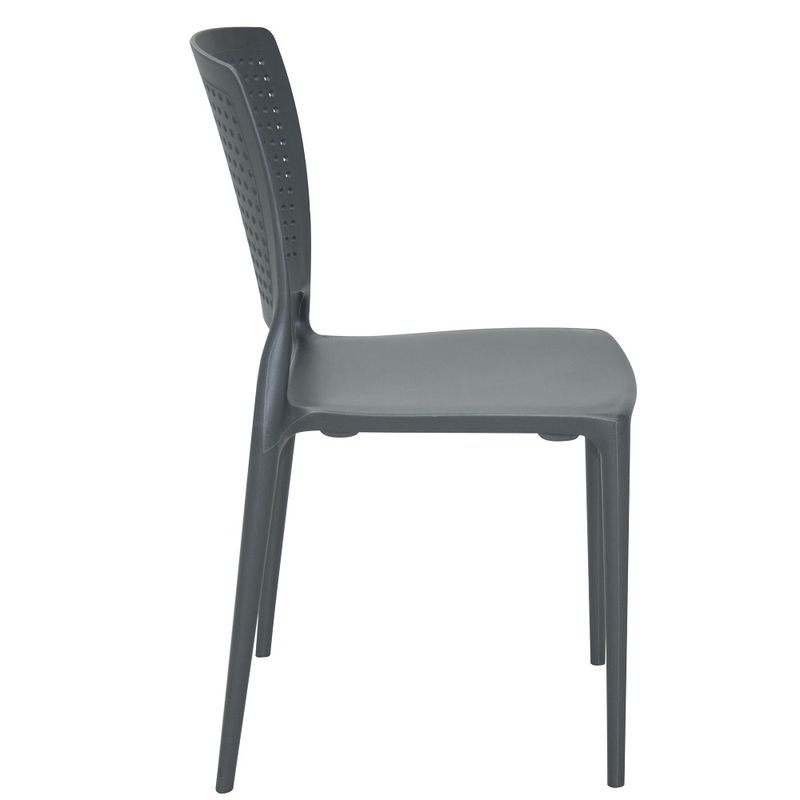 Conjuntode4CadeirasPlasticasTramontinaSafiraGrafite