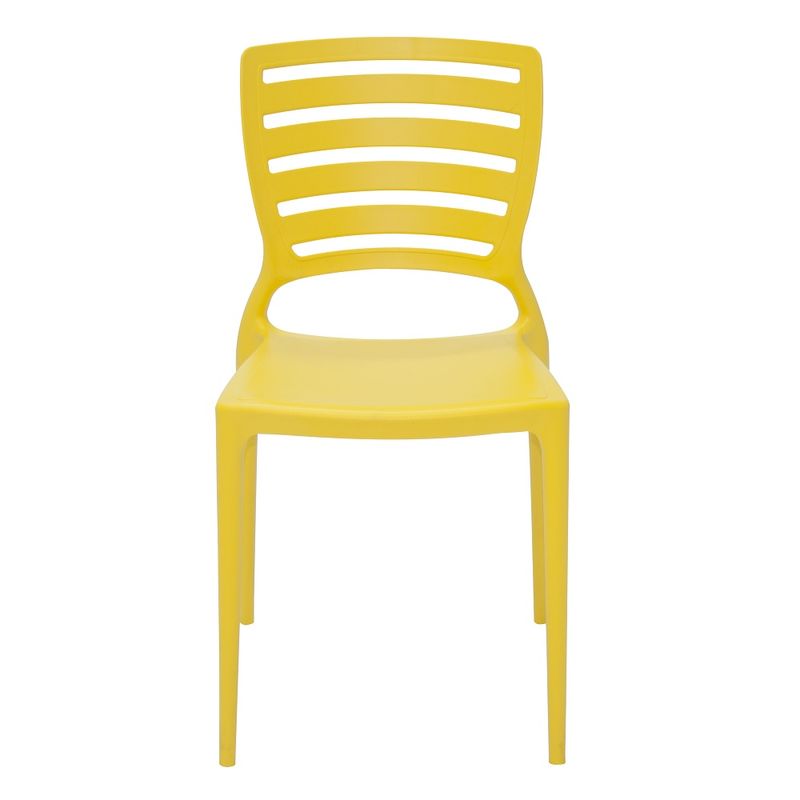 Conjuntode4CadeirasPlasticasTramontinaEncostoVazadoSofiaAmarela