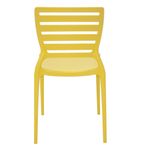 Conjuntode4CadeirasPlasticasTramontinaEncostoVazadoSofiaAmarela