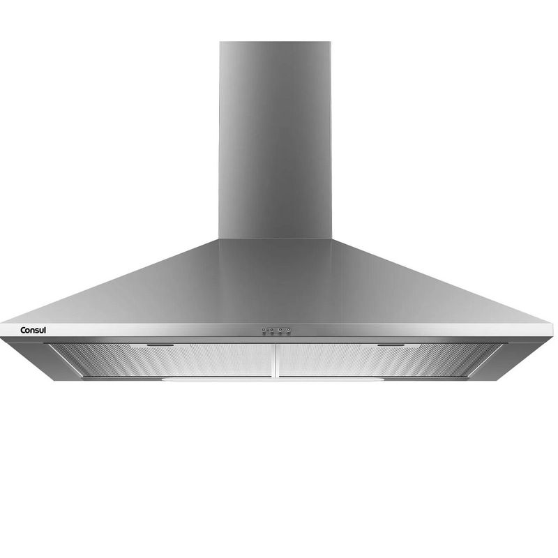 Coifa-de-Parede-Consul-60cm-Piramidal-4-Bocas-com-Duplo-Filtro-Inox-CA060BR---127-Volts