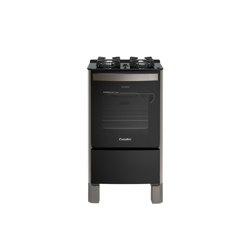Fogão de Piso Esmaltec 4 Bocas Esmeralda Glass Inox – Bivolt