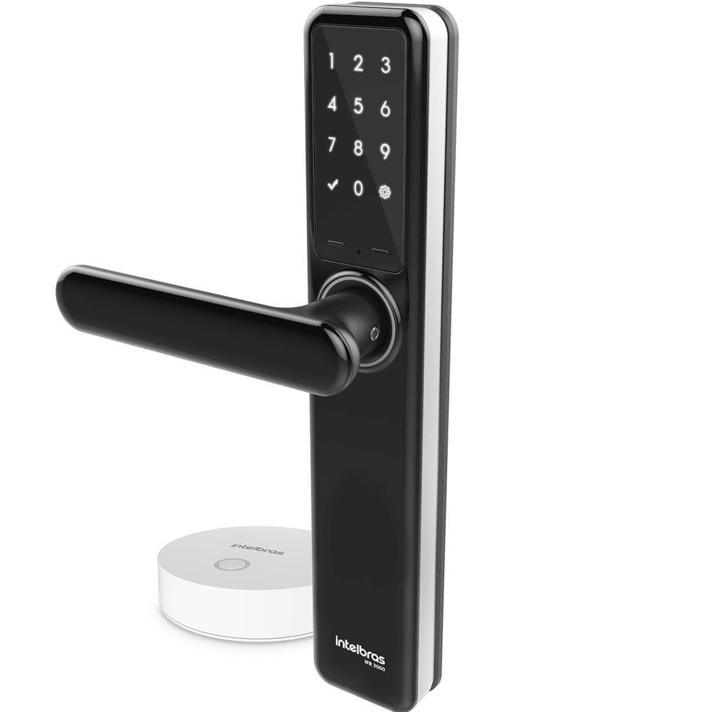 Fechadura-de-Embutir-Intelbras-Smart-Preta-IFR-3000-