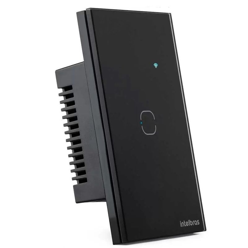 InterruptorSmartIntelbrasWiFiTouchPretoEWS1001Bivolt