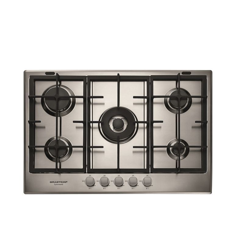 Cooktop Brastemp 5 Bocas Gourmand com Dupla Chama Inox BDK75DR 220