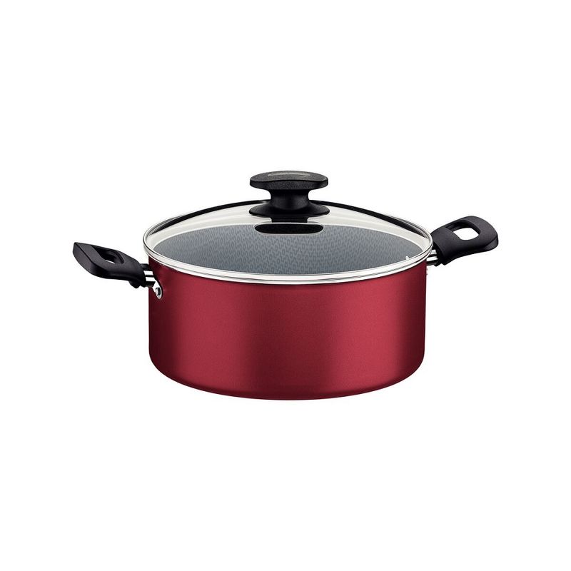 JogodePanelasTramontina5PecasLoretoemAluminiocomRevestimentoAntiaderenteStarflonMaxcomCaboseAlcasVermelho