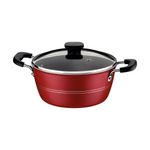 JogodePanelasTramontina4PecasSiciliaemAluminiocomRevestimentoAntiaderenteStarflonExcellentVermelho