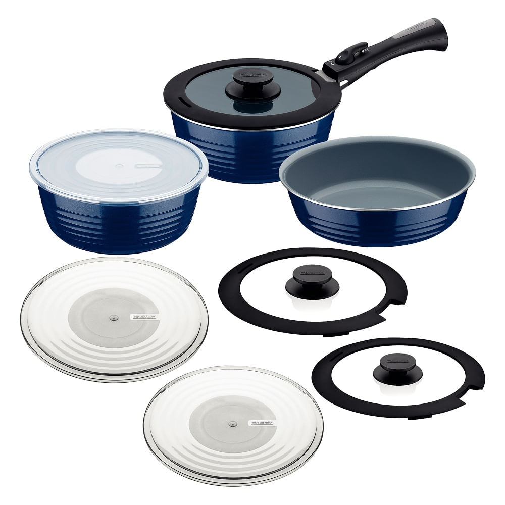 Jogo-de-Panelas-Tramontina-Multiuso-10-Pecas-Itria-em-Aluminio-com-Revestimento-Ceramico-e-Cabo-Removivel-Azul
