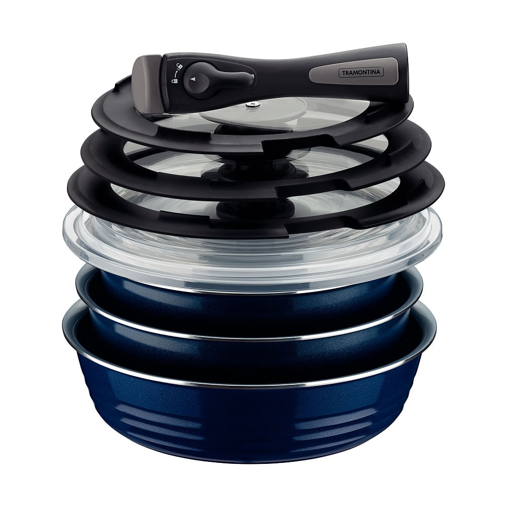 Jogo-de-Panelas-Tramontina-Multiuso-10-Pecas-Itria-em-Aluminio-com-Revestimento-Ceramico-e-Cabo-Removivel-Azul