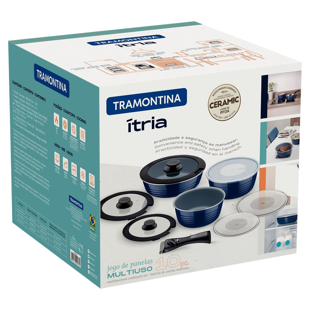 Jogo-de-Panelas-Tramontina-Multiuso-10-Pecas-Itria-em-Aluminio-com-Revestimento-Ceramico-e-Cabo-Removivel-Azul