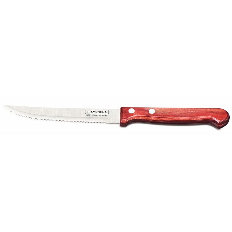 Jogo-de-Facas-Tramontina-6-Pecas-Polywood-com-Laminas-em-Aco-Inox-e-Cabos-de-Madeira-Vermelho-com-Suporte-de-Madeira