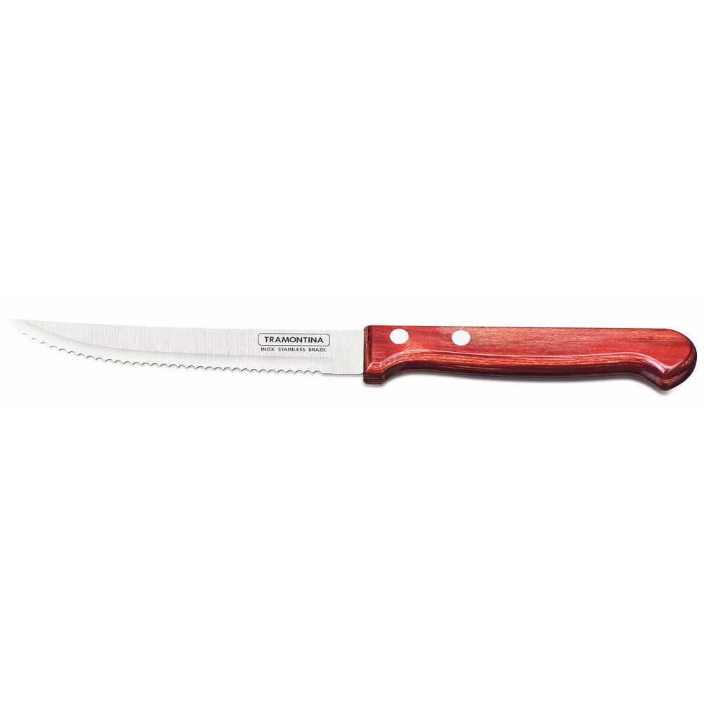 Jogo-de-Facas-Tramontina-6-Pecas-Polywood-com-Laminas-em-Aco-Inox-e-Cabos-de-Madeira-Vermelho-com-Suporte-de-Madeira