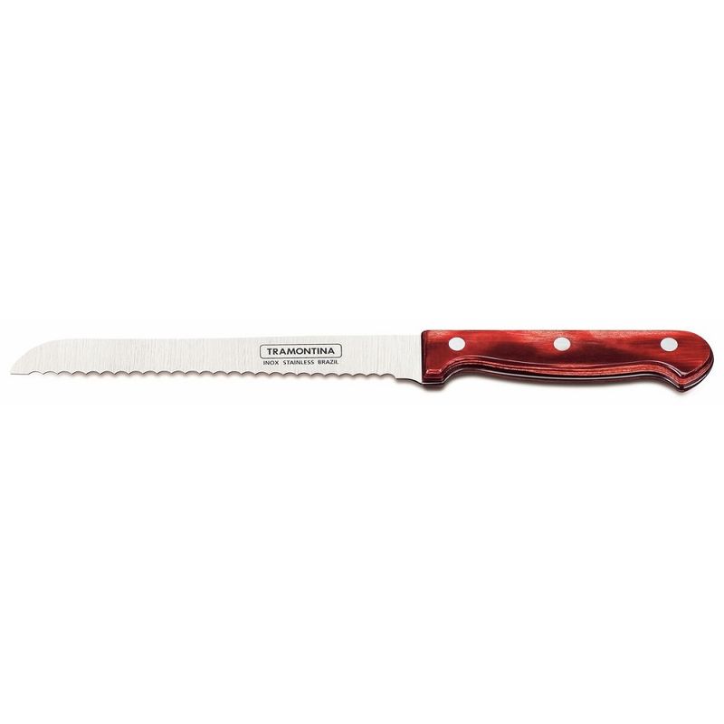 Jogo-de-Facas-Tramontina-6-Pecas-Polywood-com-Laminas-em-Aco-Inox-e-Cabos-de-Madeira-Vermelho-com-Suporte-de-Madeira