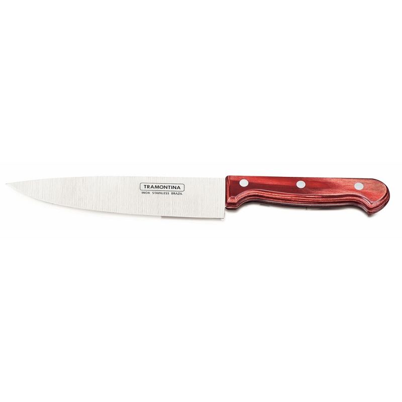 Jogo-de-Facas-Tramontina-6-Pecas-Polywood-com-Laminas-em-Aco-Inox-e-Cabos-de-Madeira-Vermelho-com-Suporte-de-Madeira