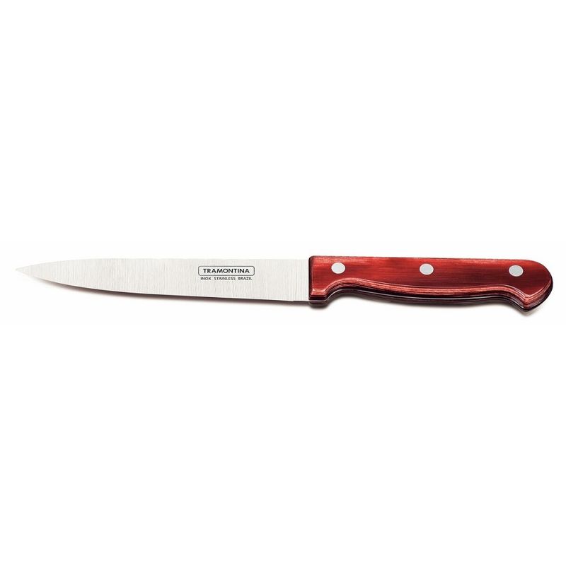 Jogo-de-Facas-Tramontina-6-Pecas-Polywood-com-Laminas-em-Aco-Inox-e-Cabos-de-Madeira-Vermelho-com-Suporte-de-Madeira