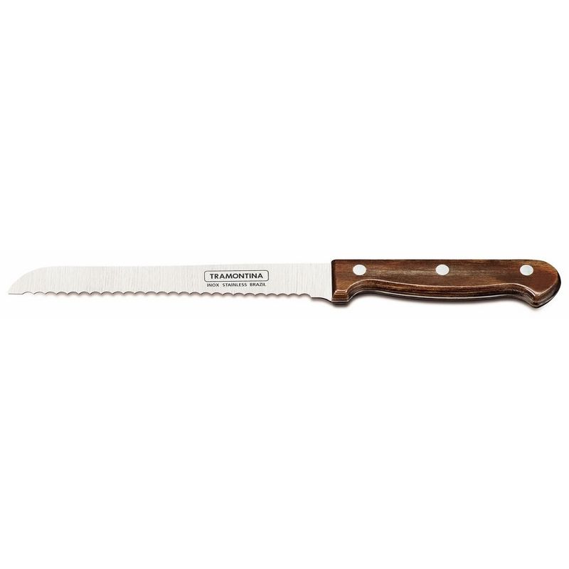 Jogo-de-Facas-Tramontina-6-Pecas-Polywood-com-Laminas-em-Aco-Inox-e-Cabos-de-Madeira-Castanho-com-Suporte-de-Madeira