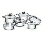 JogodePanelasTramontina6PecasSolarBaqueliteemAcoInoxcomFundoTriplocomCaboseAlcasdeBaquelite