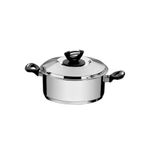 JogodePanelasTramontina6PecasSolarBaqueliteemAcoInoxcomFundoTriplocomCaboseAlcasdeBaquelite