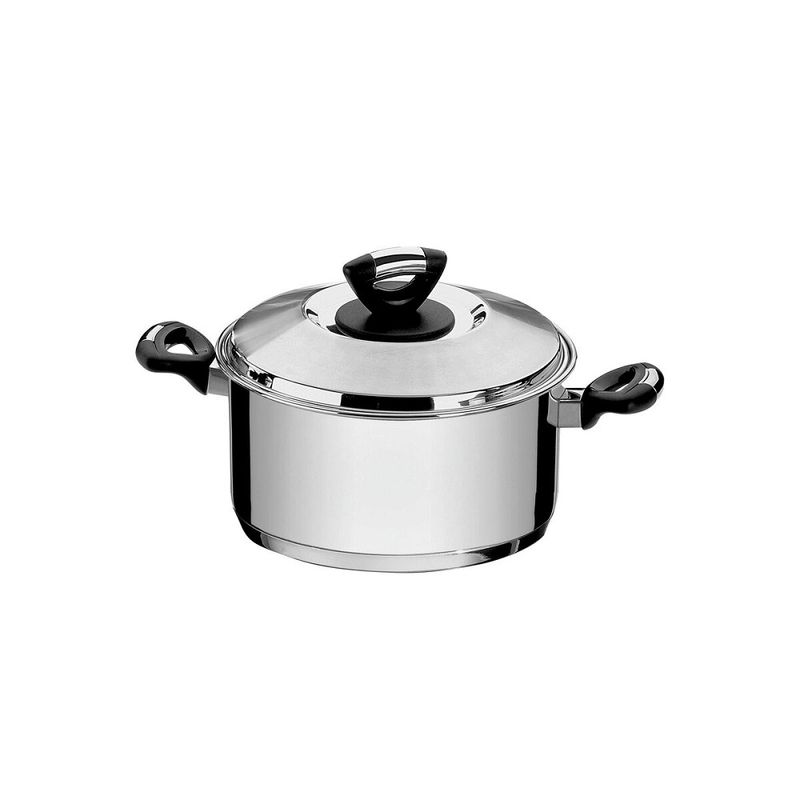 JogodePanelasTramontina6PecasSolarBaqueliteemAcoInoxcomFundoTriplocomCaboseAlcasdeBaquelite