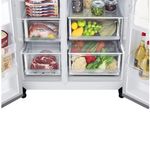 Refrigerador-Smart-LG-611-Litros-Side-by-Side-Uvnano-Aco-Escovado---GC-L257SLP1-–-220-Volts