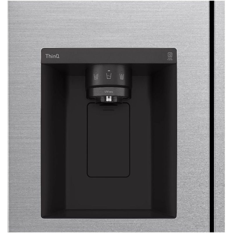 Refrigerador-Smart-LG-611-Litros-Side-by-Side-Uvnano-Aco-Escovado---GC-L257SLP1-–-220-Volts