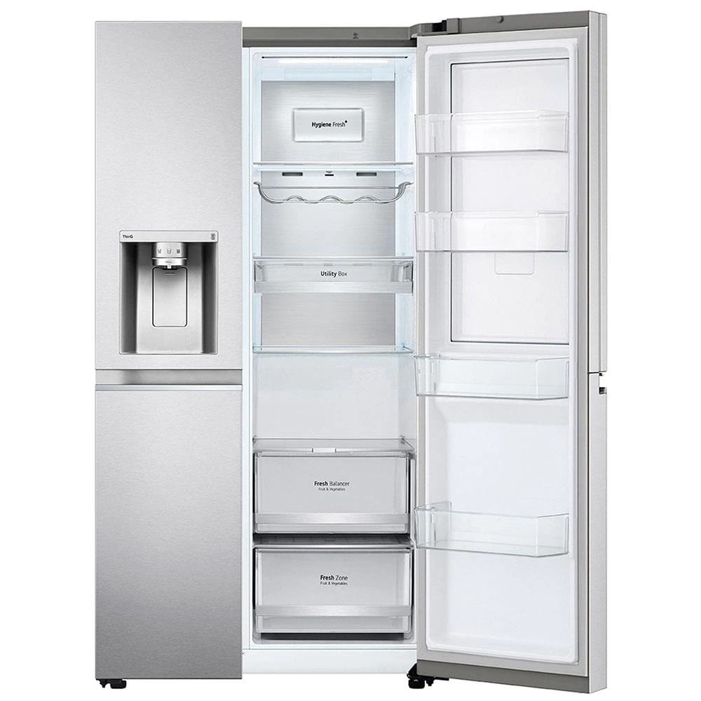 Refrigerador-Smart-LG-611-Litros-Side-by-Side-Door-in-Door-Uvnano-Aco-Escovado-GC-J257CSF1---220-Volts