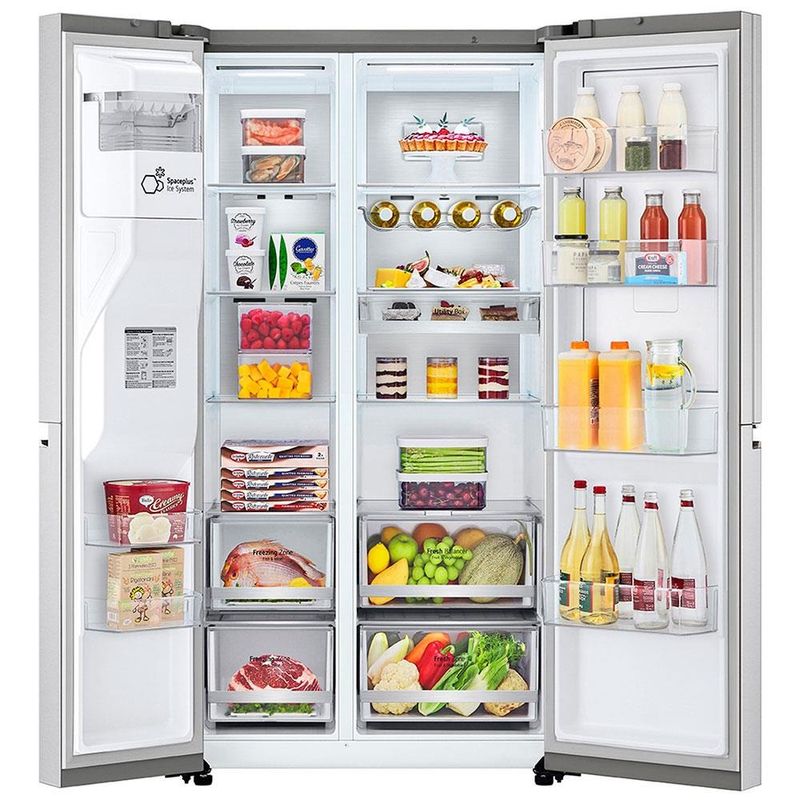 RefrigeradorSmartLG611LitrosSidebySideDoorinDoorUvnanoAcoEscovadoGCJ257CSF1220Volts