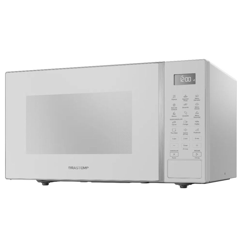 MicroondasBrastemp32LitrosdeAltaCapacidadecom18ReceitasPreProgramadasBrancoBMS46AB–127Volts