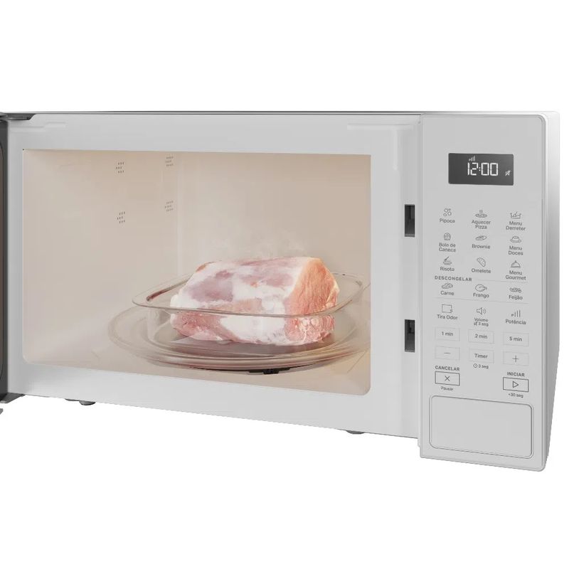 MicroondasBrastemp32LitrosdeAltaCapacidadecom18ReceitasPreProgramadasBrancoBMS46AB–127Volts