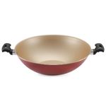 Panela-Wok-Panelux-5-Litros-32cm-Antiaderente-com-Tampa-de-Vidro-Premium-Cereja
