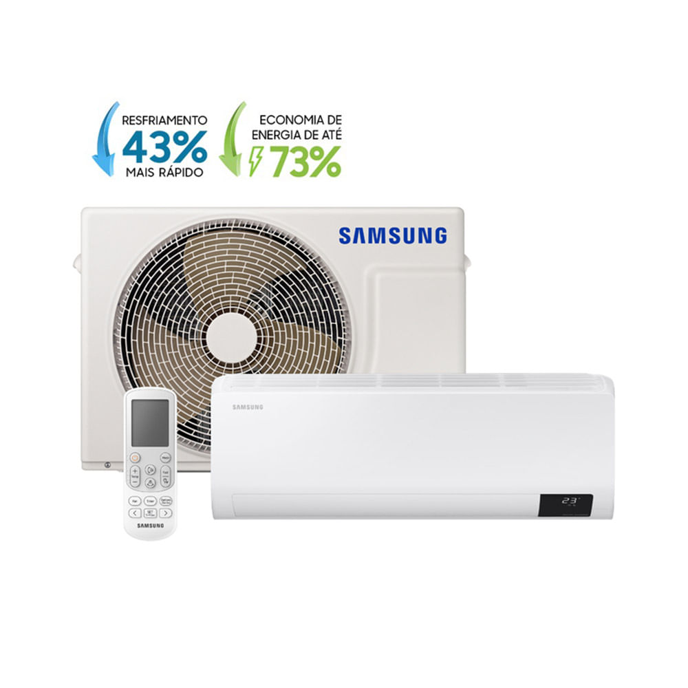ArCondicionadoSplitSamsungDigitalInverterUltra9000BTUhFrioAR09BVHZCWKNAZ220Volts