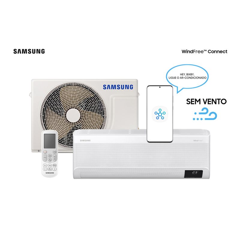 Ar Condicionado Split Inverter Samsung Wind Free Connect Sem Vento 9000 Btuh Frio 9892