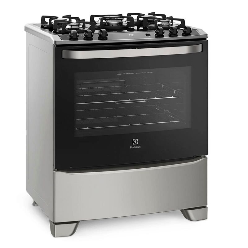 FogaodePisoElectroluxMesadeVidroInox5Bocas76USV–Bivolt