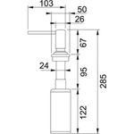 DosadordeSabaodeEmbutireSobreporFranke250mlAltoBrilhoCromado