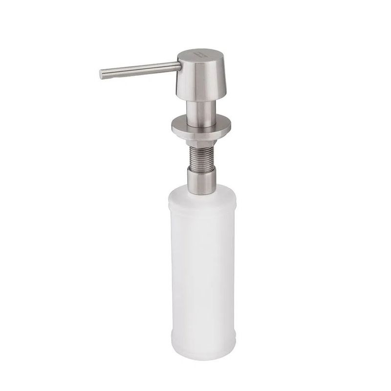 Dosador-de-Sabao-de-Sobrepor-Franke-330ml-Redondo-em-Aco-Escovado-