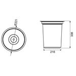 LixeiradeSobreporFranke12LitrosRedondacomBaldeRemovivelInox