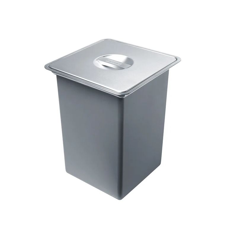 LixeiradeSobreporFranke10LitrosQuadradaAcoInoxEscovado