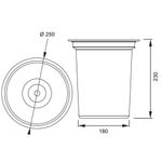 LixeiradeSobreporFranke5LitrosRedondaAcoInoxEscovado