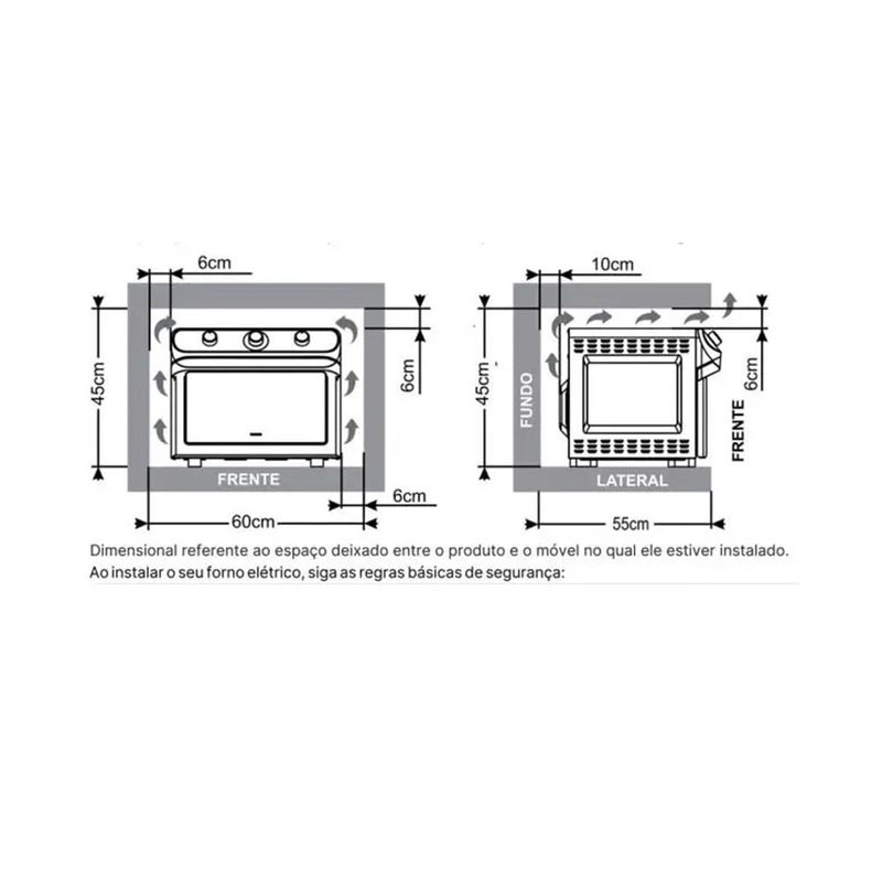 FornoEletricoeFritadeiraMueller35LitrosAirPretoMFB35G220Volts
