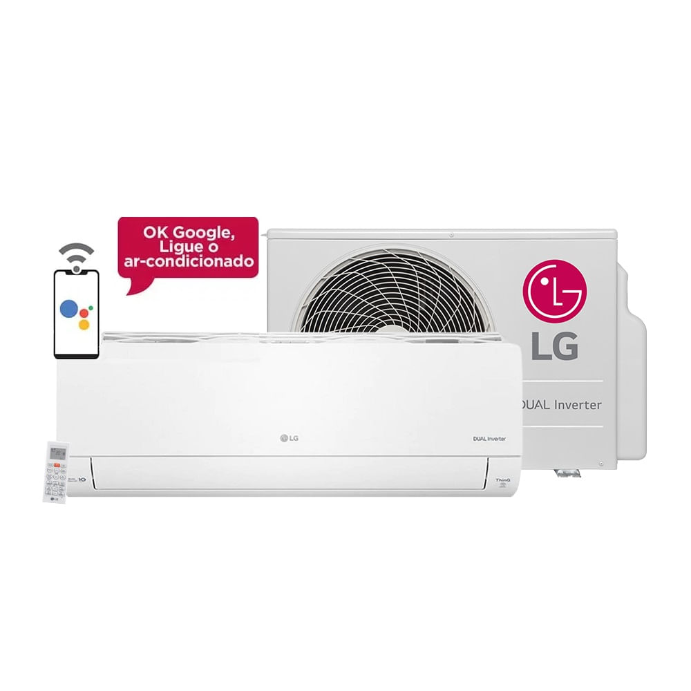 Ar Condicionado Split Hi Wall Inverter LG Dual Voice 18.000 BTU/h Quente e Frio S4NW18KL31C.EB2GAMZ – 220 Volts