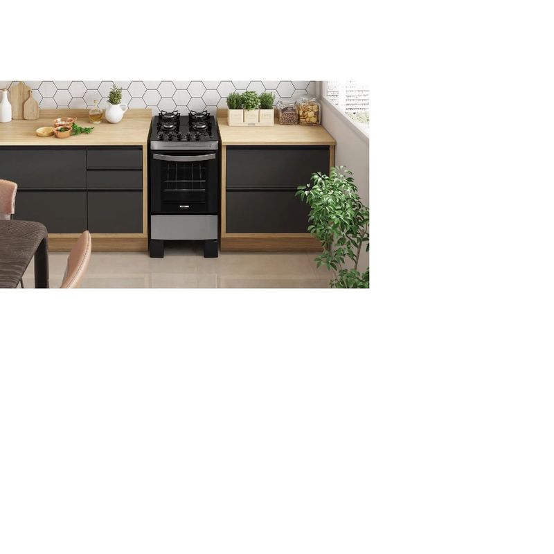 Fogão de Piso Itatiaia 4 Bocas Itaglass New Inox Bivolt Friopeças