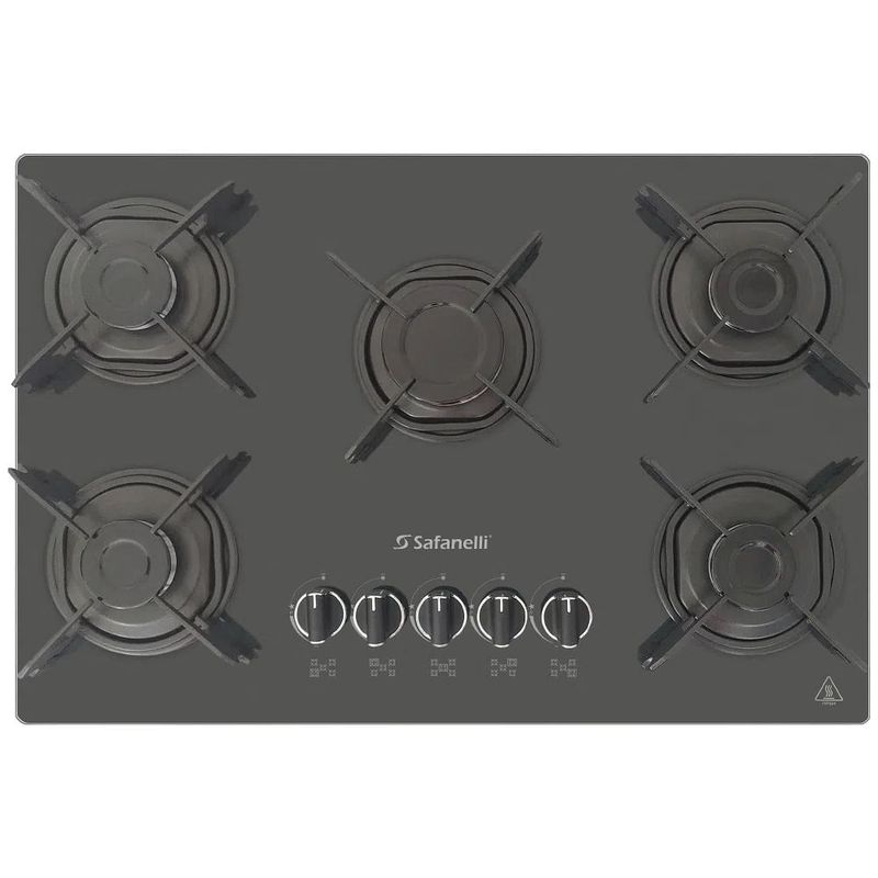 Cooktop-Safanelli-Gourmet-5-Bocas-Preto-Gray-FSZ508-–-Bivolt