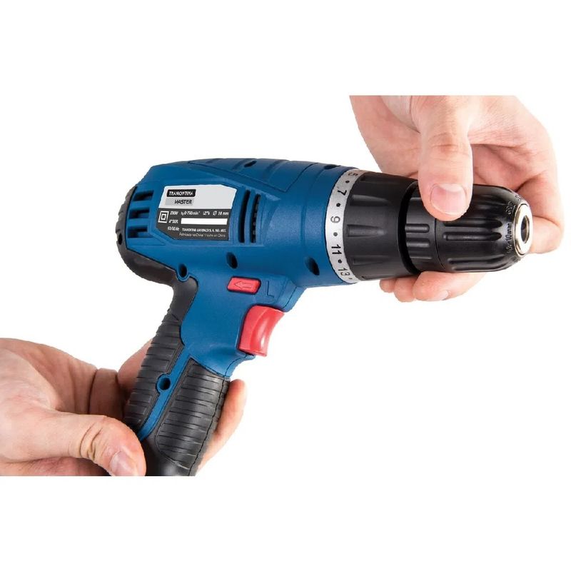 Parafusadeira-Furadeira-Tramontina-3-8--Azul-280W-Uso-Profissional-Velocidade-Variavel-e-Sistema-de-Reversao-–-127-Volts