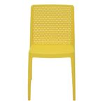 Conjuntode4CadeirasTramontinaIsabelleemPolipropilenoeFibradeVidroAmarela