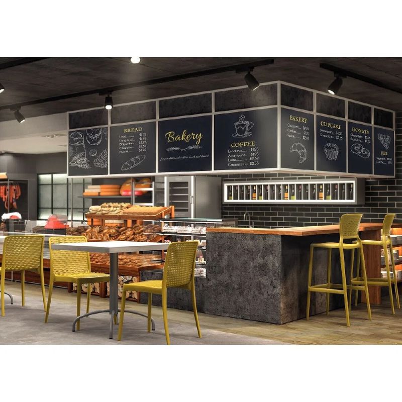 Conjuntode4CadeirasTramontinaIsabelleemPolipropilenoeFibradeVidroAmarela