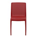 Conjuntode4CadeirasTramontinaIsabelleemPolipropilenoeFibradeVidroVermelha