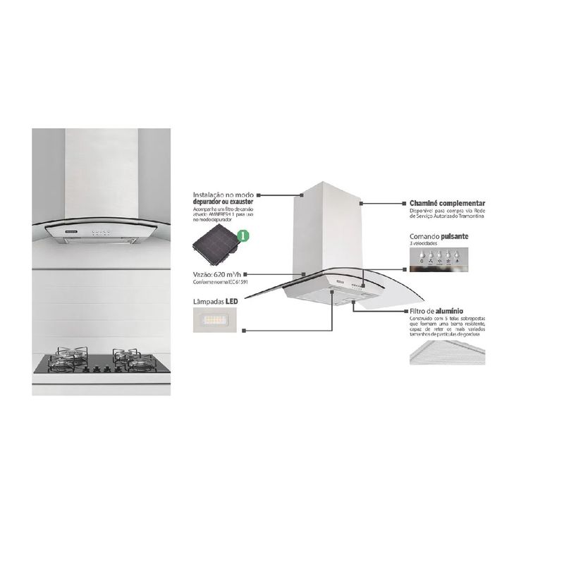 Coifa-de-Parede-60-cm-Tramontina-New-Vetro-Inox---220-Volts